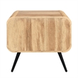 Pemberly Row Rowan Wood 1-Drawer End Table in Natural Finish (Set of 2)