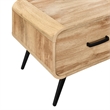 Pemberly Row Rowan Wood 1-Drawer End Table in Natural Finish (Set of 2)