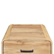Pemberly Row Rowan Wood 1-Drawer End Table in Natural Finish (Set of 2)