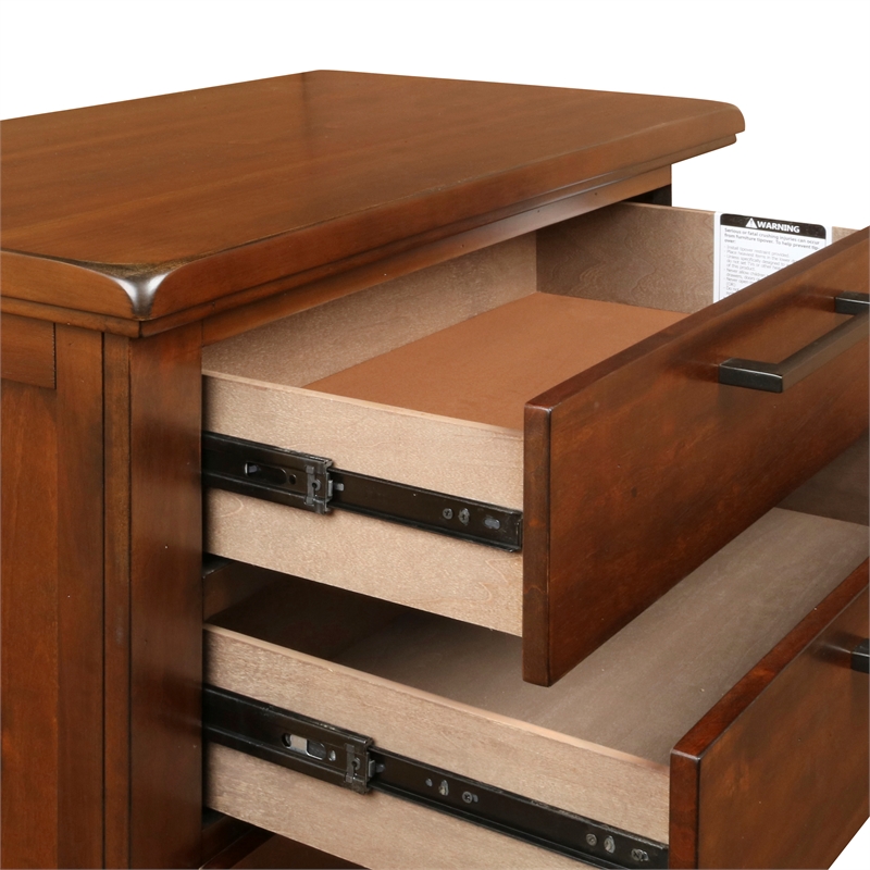 Pemberly Row 3-Pc Wood Bedroom Set with Chest in Chestnut