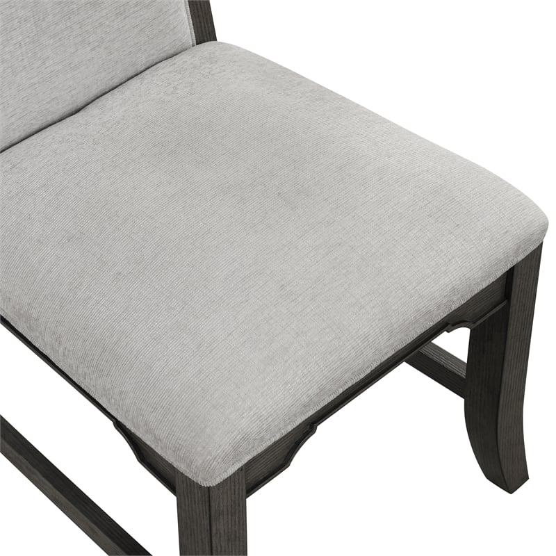 Pemberly Row Dining Side Chairs in Gray Finish (Set of 2)