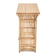 Pemberly Row Araceli S-Curve Console Table with Laminated Rattan Top