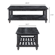 Pemberly Row 3-Piece Pine Occasional Table Set in Distressed Black