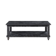 Pemberly Row 3-Piece Pine Occasional Table Set in Distressed Black