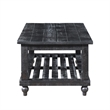Pemberly Row 3-Piece Pine Occasional Table Set in Distressed Black