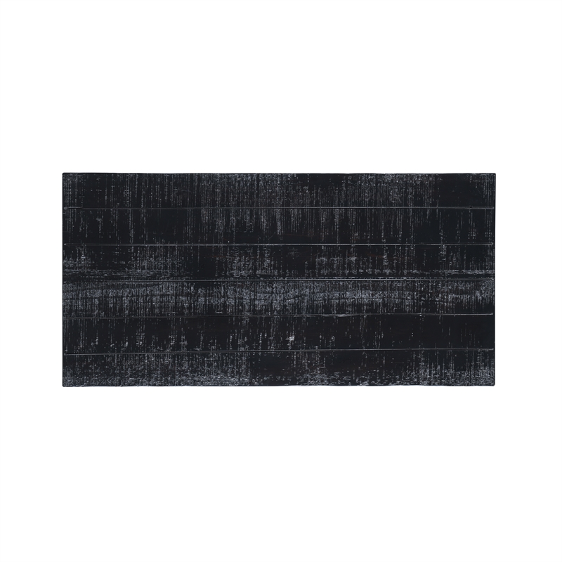 Pemberly Row 3-Piece Pine Occasional Table Set in Distressed Black