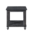 Pemberly Row 3-Piece Pine Occasional Table Set in Distressed Black