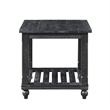 Pemberly Row 3-Piece Pine Occasional Table Set in Distressed Black