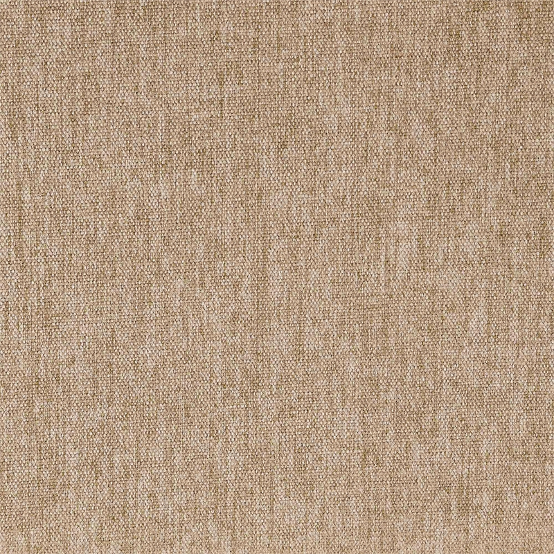 Pemberly Row Coffee Table Cocktail Ottoman with Shelf in Beige Fabric