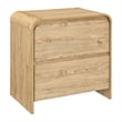 Pemberly Row Set of 2 End Tables with Natural Finish and Storage Drawers