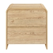 Pemberly Row Set of 2 End Tables with Natural Finish and Storage Drawers