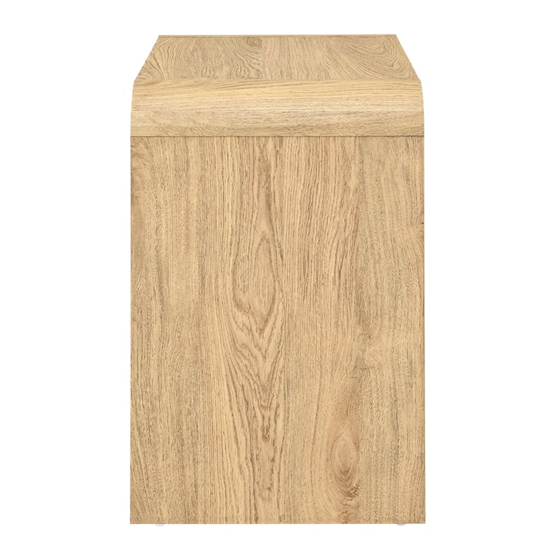 Pemberly Row Set of 2 End Tables with Natural Finish and Storage Drawers