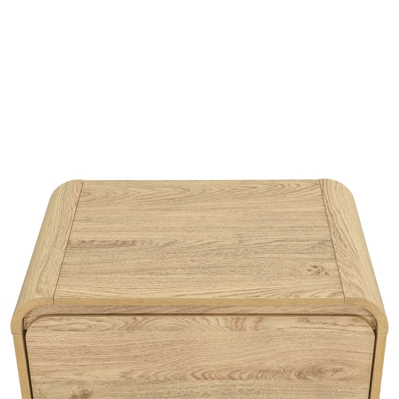 Pemberly Row Set of 2 End Tables with Natural Finish and Storage Drawers