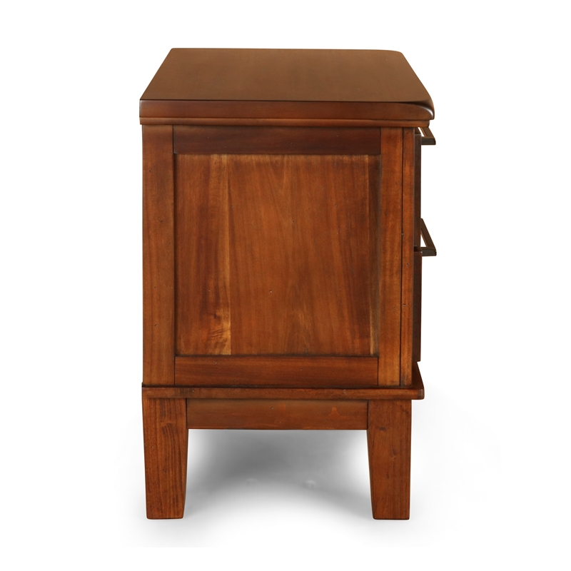 Pemberly Row 3-Piece Wood Bedroom Set with Chestnut Dresser