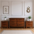 Pemberly Row 3-Piece Wood Bedroom Set with Chestnut Dresser