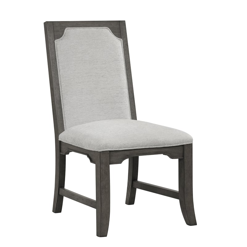 Pemberly Row 7-Piece Wood Dining Set with Extendable Table in Gray