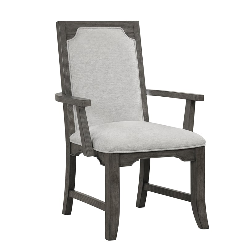 Pemberly Row 7-Piece Wood Dining Set with Extendable Table in Gray