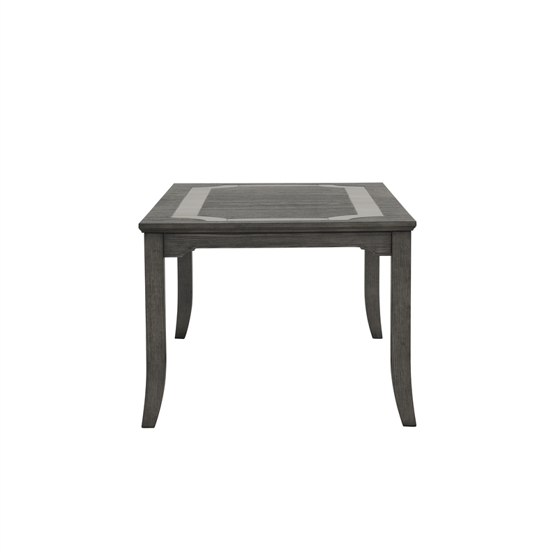 Pemberly Row 7-Piece Wood Dining Set with Extendable Table in Gray
