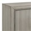 Pemberly Row Wood Modern Door Chest with LED Light and Shoe Rack in Gray