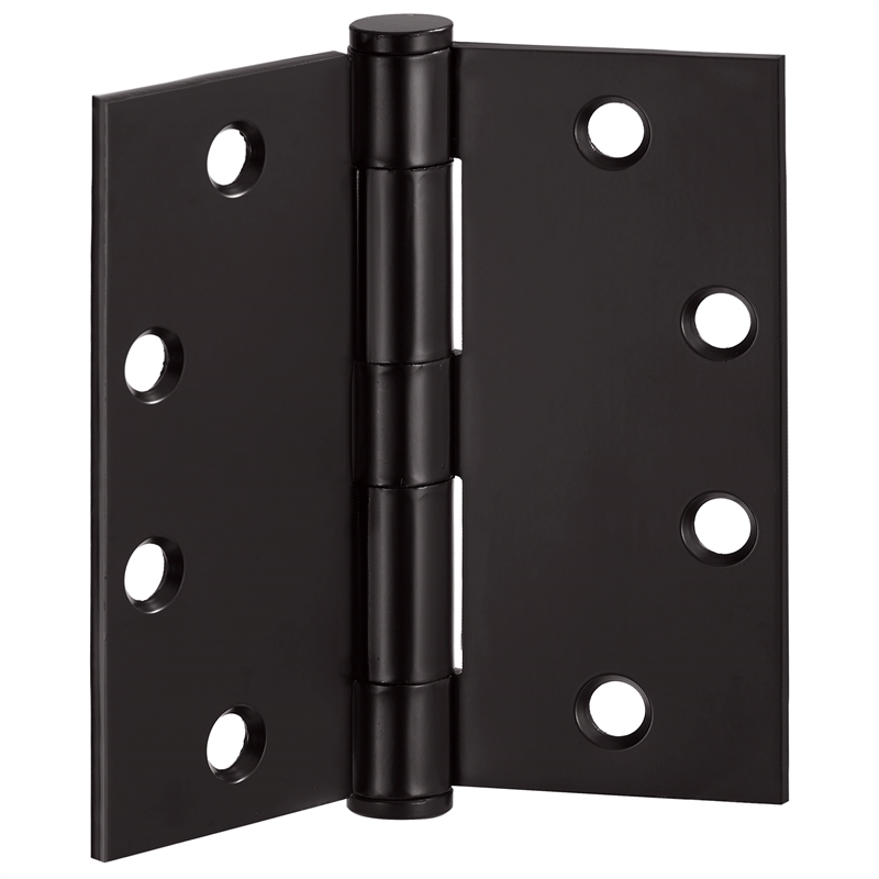 Pemberly Row Stainless Steel Door Hinges 4.5 in Matte Black 6 Pack