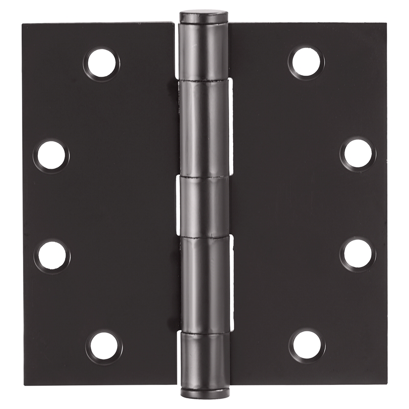 Pemberly Row Stainless Steel Door Hinges 4.5 in Matte Black 6 Pack