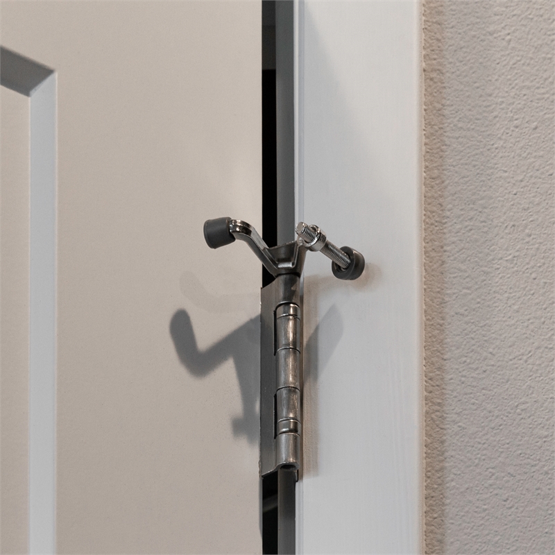 Pemberly Row Jumbo Metal Pin Door Stop in Satin Nickel 2 1/5 Inch 10 Pack