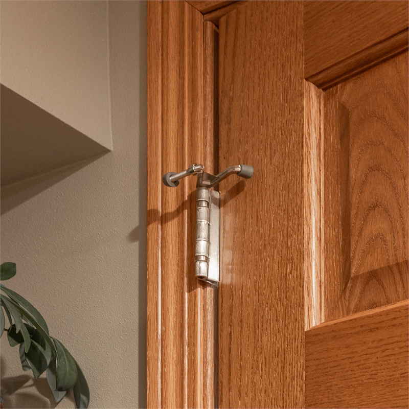 Pemberly Row Jumbo Metal Pin Door Stop in Satin Nickel 2 1/5 Inch 10 Pack