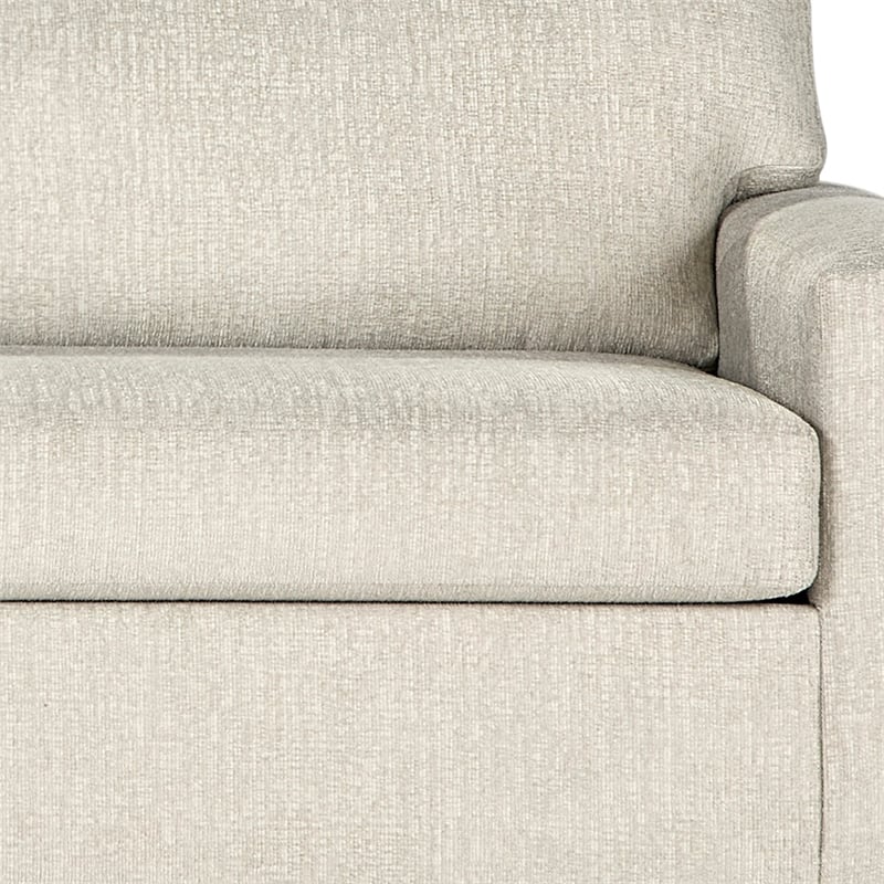 Pemberly Row Kylo Oversized Cuddle Chair in Natural Beige Upholstery