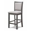 Pemberly Row Solid Wood Gray Counter Chairs (Set of 2)