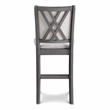 Pemberly Row Solid Wood Gray Counter Chairs (Set of 2)