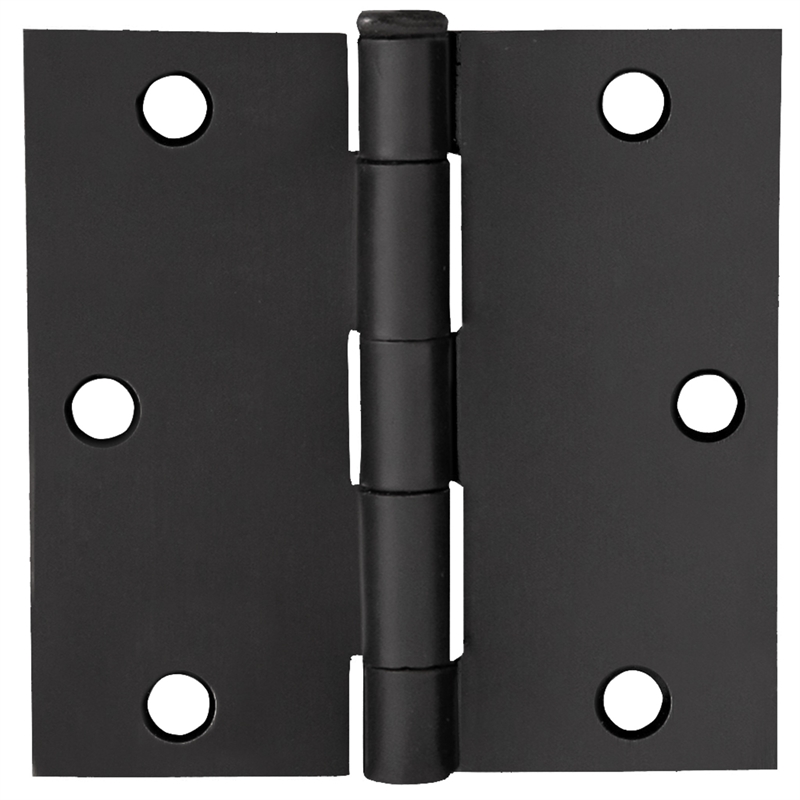 Pemberly Row Matte Black Steel Door Hinges 3.5