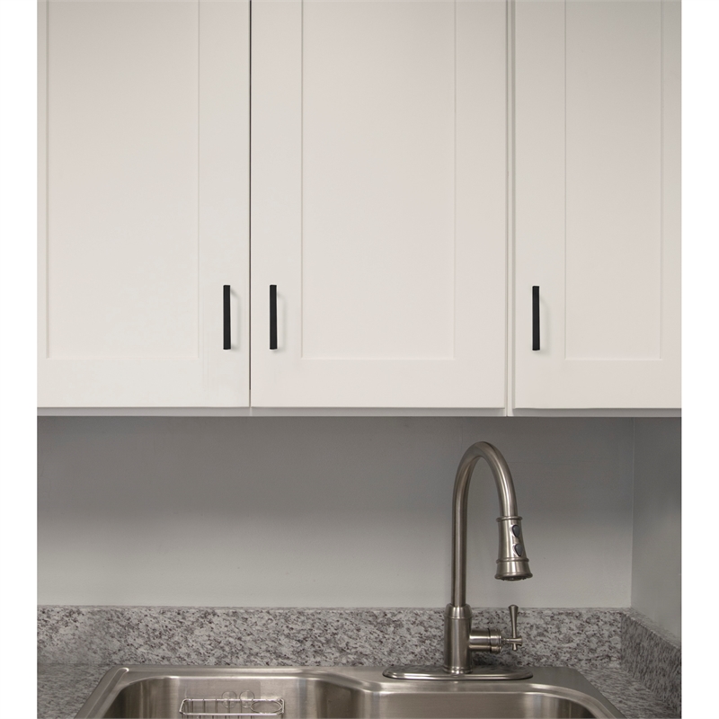 Pemberly Row 3.8 in. Stainless Steel Cabinet Pulls Matte Black 10-Pack