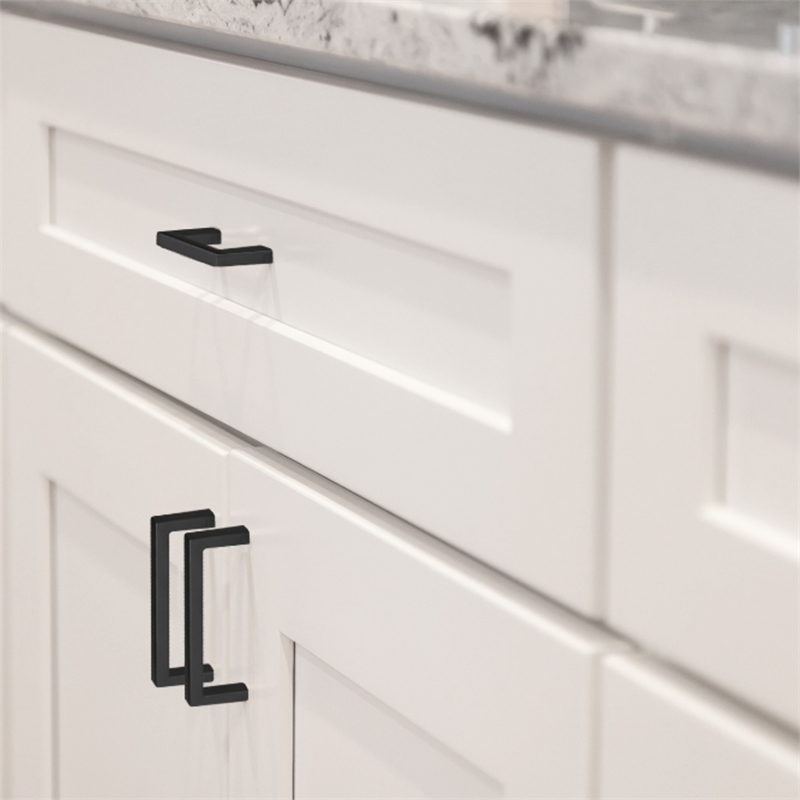 Pemberly Row 3.8 in. Stainless Steel Cabinet Pulls Matte Black 10-Pack