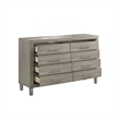 Pemberly Row 8-Drawer Dresser in Gray with Sleek Modern Design