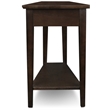 Pemberly Row Recliner Wood Wedge Table in Chocolate Oak Finish