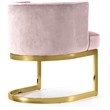 Pemberly Row 19.5-Inch Velvet Dining Chair in Pink and Gold