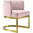 Pemberly Row 19.5-Inch Velvet Dining Chair in Pink and Gold