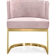 Pemberly Row 19.5-Inch Velvet Dining Chair in Pink and Gold