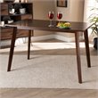 Pemberly Row Walnut Rectangular Rubberwood Dining Table for 4 Seats