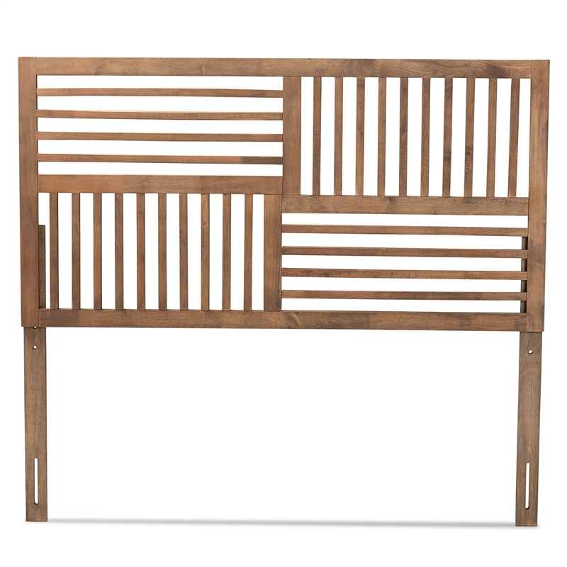 Pemberly Row King Size Headboard in Rubberwood and Ash Walnut Finish