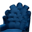 Pemberly Row 2-Piece Velvet Upholstered Bar Stool Set in Navy Blue