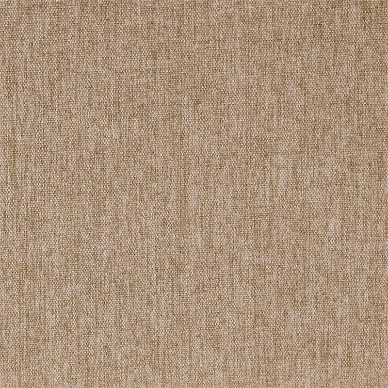 Pemberly Row Mid Century Ottoman in Beige Fabric with Wood Legs