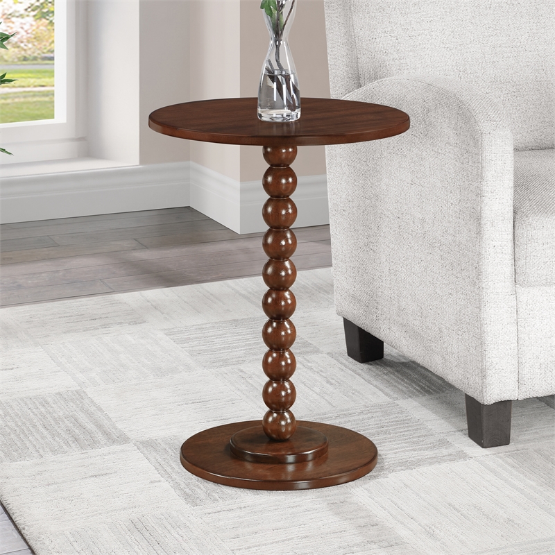 Pemberly Row Spindle Table in Espresso Finish with Round Top