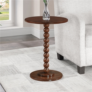 Pemberly Row Spindle Table in Espresso Finish with Round Top