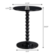 Pemberly Row Spindle Table in Espresso Finish with Round Top