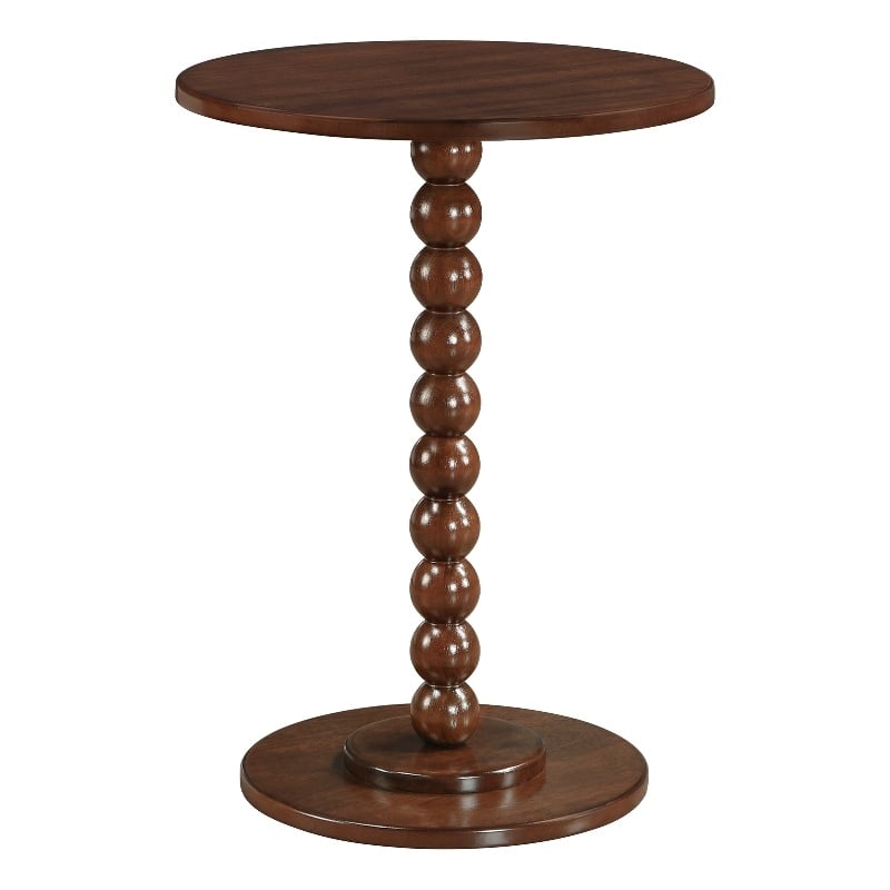 Pemberly Row Spindle Table in Espresso Finish with Round Top
