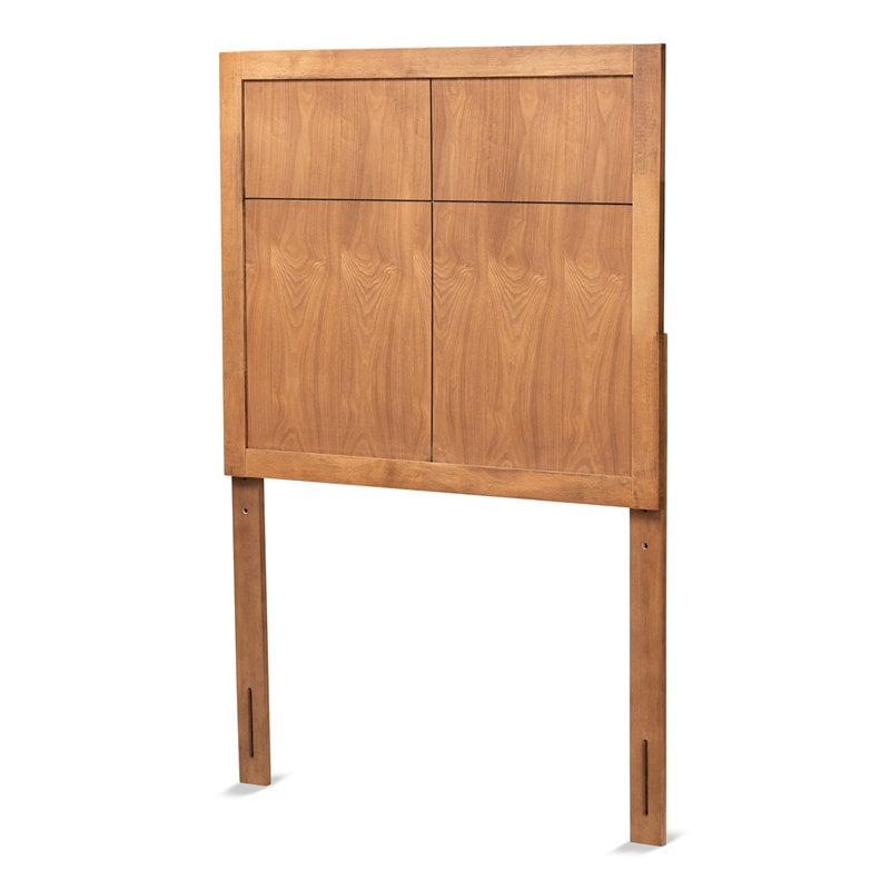 Pemberly Row Monroe Walnut Finished Wood Twin Size Headboard