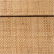 Pemberly Row Raffia and Engineered Wood Side Table with Drawer in Natural