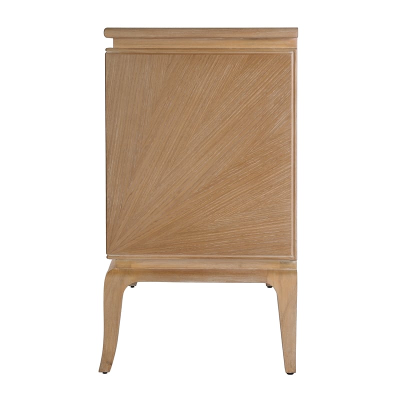 Pemberly Row 40 in Wide Wood 2-Door Accent Cabinet in Light Brown