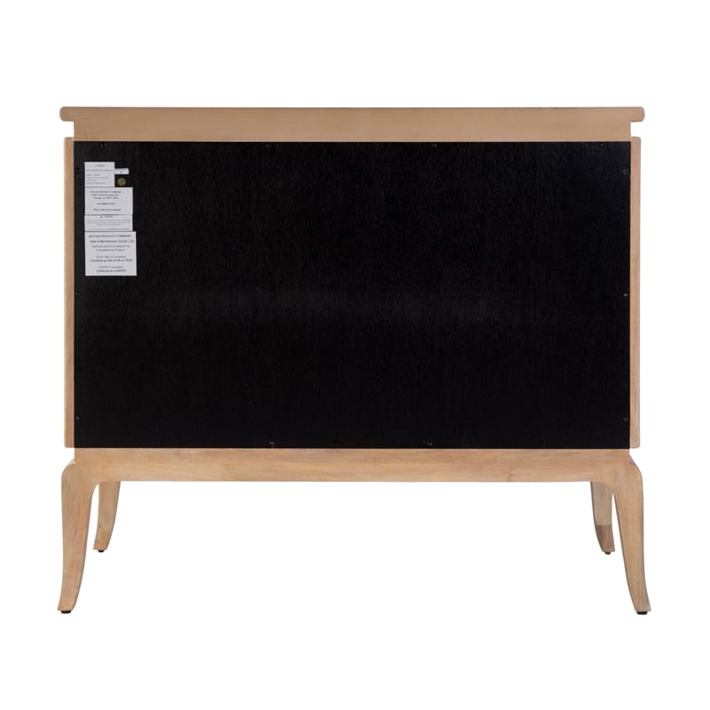 Pemberly Row 40 in Wide Wood 2-Door Accent Cabinet in Light Brown